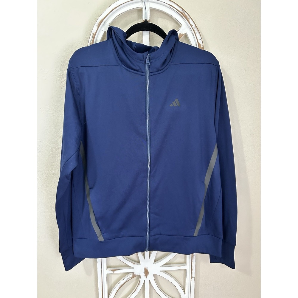 Adidas SAMPLE Training Men's size Small Navy Blue Full Zip Hoodie NWT